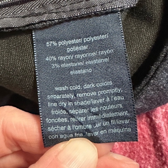 Tommy Hilfiger slacks navy zipper ankle tapered leg - Picture 6 of 7